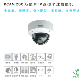 PMD20DNF 派爾高200 萬像素，全高清，晝 / 夜型，IP 迷你半球攝像機(jī)